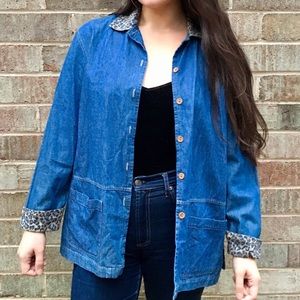VINTAGE CAPACITY 90s DENIM BUTTON UP BLOUSE